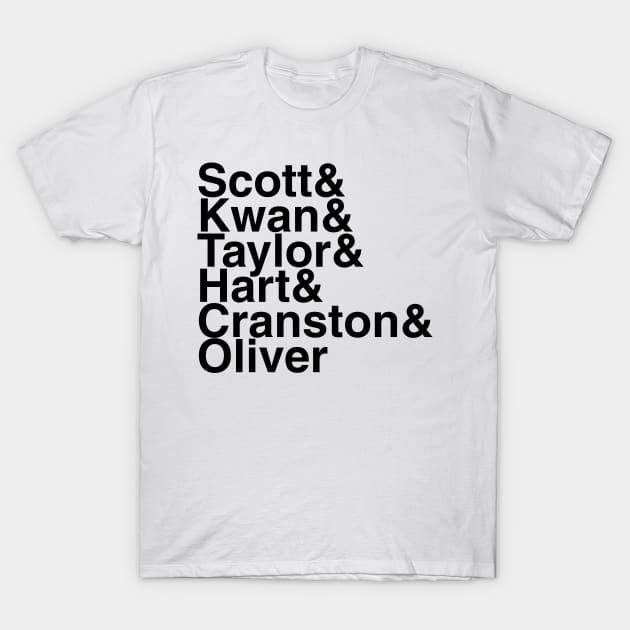 Power Rangers Helvetica List T-Shirt by DennisMcCarson